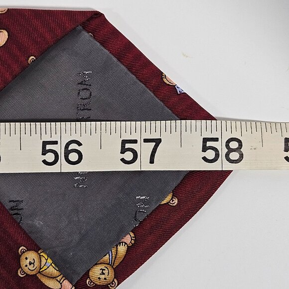 Robert Talbott Nordstrom Red Teddy Bear Silk Tie Made In USA Mens Necktie - Picture 8 of 10